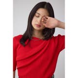 ドレープデザイン5分袖リブニット | AZUL BY MOUSSY | 詳細画像31