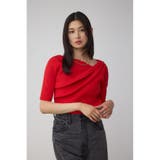 ドレープデザイン5分袖リブニット | AZUL BY MOUSSY | 詳細画像32 