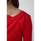 ドレープデザイン5分袖リブニット | AZUL BY MOUSSY | 詳細画像39 