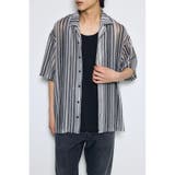 柄BLK5 | デザインメッシュシャツ | AZUL BY MOUSSY