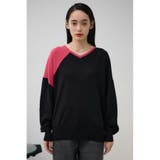 ショルダーバイカラーニット | AZUL BY MOUSSY | 詳細画像26