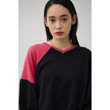 柄PNK5 | ショルダーバイカラーニット | AZUL BY MOUSSY