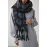 柄GRY5 | レオパードジャガードマフラー | AZUL BY MOUSSY