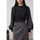 袖シアー長袖リブトップス | AZUL BY MOUSSY | 詳細画像13 