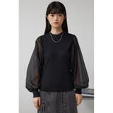 袖シアー長袖リブトップス | AZUL BY MOUSSY | 詳細画像17 