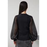 袖シアー長袖リブトップス | AZUL BY MOUSSY | 詳細画像19 
