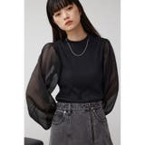 袖シアー長袖リブトップス | AZUL BY MOUSSY | 詳細画像14 