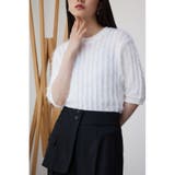 スプリングシャギー5分袖ニット | AZUL BY MOUSSY | 詳細画像1 