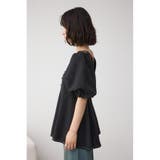 2WAYパフスリーブ配色ペプラムブラウス | AZUL BY MOUSSY | 詳細画像19 