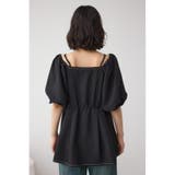 2WAYパフスリーブ配色ペプラムブラウス | AZUL BY MOUSSY | 詳細画像20 