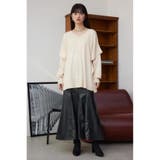 ショルダーデザインルーズニットトップス | AZUL BY MOUSSY | 詳細画像3