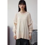 ショルダーデザインルーズニットトップス | AZUL BY MOUSSY | 詳細画像4