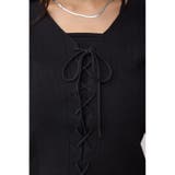 フェイクレイヤードレースアップニット | AZUL BY MOUSSY | 詳細画像8 