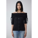 5分袖ギャザーオフショルニットトップス | AZUL BY MOUSSY | 詳細画像4 