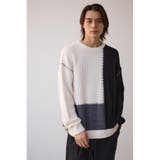 スウィッチングブランケットステッチニット | AZUL BY MOUSSY | 詳細画像3 