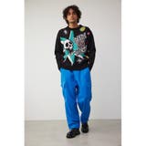スカルグラフィック総柄ニット | AZUL BY MOUSSY | 詳細画像13