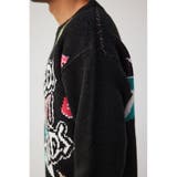 スカルグラフィック総柄ニット | AZUL BY MOUSSY | 詳細画像18