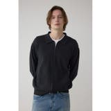 ジップアップ襟付きニットカーディガン | AZUL BY MOUSSY | 詳細画像3 