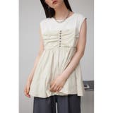 BEG | ギャザービスチェレイヤードトップス | AZUL BY MOUSSY