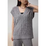 GRY | シアーフリンジニットベスト | AZUL BY MOUSSY
