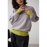 L/GRY1 | バイカラードルマンニットプルオーバー | AZUL BY MOUSSY