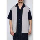 柄BLK5 | ツートーン切替開襟半袖シャツ | AZUL BY MOUSSY