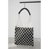 L/BLK1 | PIPING MACRAME NET BAG | AZUL BY MOUSSY