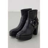 BLK | エンジニアプラットフォームショートブーツ | AZUL BY MOUSSY