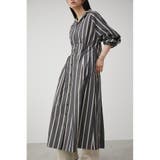 柄BLK5 | WAIST TUCK STRIPE ONEPIECE | AZUL BY MOUSSY
