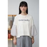 ボリュームスリーブドッキングTシャツ | AZUL BY MOUSSY | 詳細画像4 
