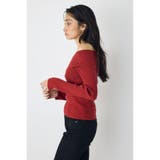 クロスデザイン長袖ニットトップス | AZUL BY MOUSSY | 詳細画像23