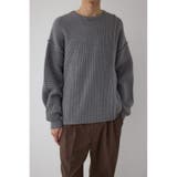 GRY | 編地ミックスニットトップス | AZUL BY MOUSSY