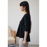 ペプラム5分袖ニットトップス | AZUL BY MOUSSY | 詳細画像16