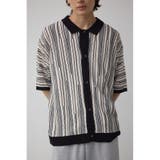 柄WHT5 | ポロ襟クージーニットトップス | AZUL BY MOUSSY