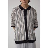 柄WHT5 | ポロ襟クージーニットトップス | AZUL BY MOUSSY