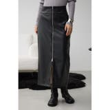 BLK | フェイクレザーZIPタイトスカート | AZUL BY MOUSSY
