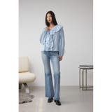 レースアップラッフルブラウス | AZUL BY MOUSSY | 詳細画像31 