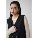 Aラインミディ丈ジレ | AZUL BY MOUSSY | 詳細画像1