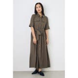 リネンベルテッドフレアボタンワンピース | AZUL BY MOUSSY | 詳細画像22 