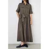 リネンベルテッドフレアボタンワンピース | AZUL BY MOUSSY | 詳細画像23 