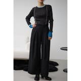 BLK | チェーンストラップワイドパンツ | AZUL BY MOUSSY