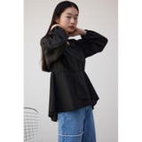 2WAYバルーンスリーブペプラムブラウス | AZUL BY MOUSSY | 詳細画像15