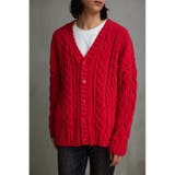 D/RED3 | シェニールケーブルニットカーディガン | AZUL BY MOUSSY
