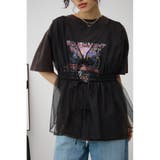 BLK | チュールギャザージレトップス | AZUL BY MOUSSY