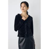 BLK | ベロアフロントシャーリングトップス | AZUL BY MOUSSY