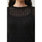 CROCHET SLIT LONG KNIT TOPS | AZUL BY MOUSSY | 詳細画像7