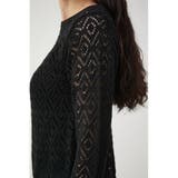 CROCHET SLIT LONG KNIT TOPS | AZUL BY MOUSSY | 詳細画像8