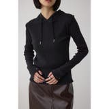 BLK | ダメージフーディーリブトップス | AZUL BY MOUSSY