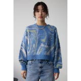 マーブルクロップドジャガードニット | AZUL BY MOUSSY | 詳細画像26