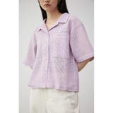 L/PUR1 | COTTON MESH HALF SLEEVE SHIRT | AZUL BY MOUSSY